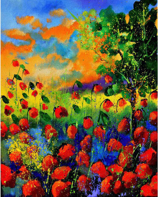 

Tallenge - Beautiful Red Flower Garden - A3 Size Premium Quality Rolled Poster Paper Print(16.5 inch X 11.7 inch, Rolled)