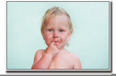 

Posterhouzz Baby eating chocolate Fine Art Print(12 inch X 18 inch, Rolled)