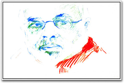 

Narendra Modi sketch Paper Print(12 inch X 18 inch)