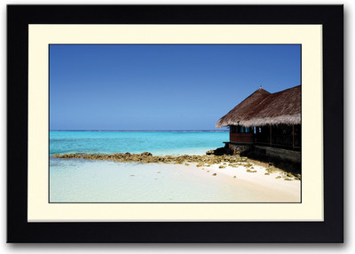 

House On Beach Fine Art Print(14 inch X 20 inch, Framed)