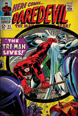 

Daredevil -the tri man lives poster (Officially Licensed) Paper Print(24 inch X 16 inch, Rolled)