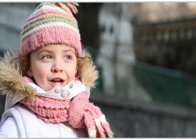 

Posterhouzz Cute Girl With Scaff Paper Print(12 inch X 18 inch, Rolled)