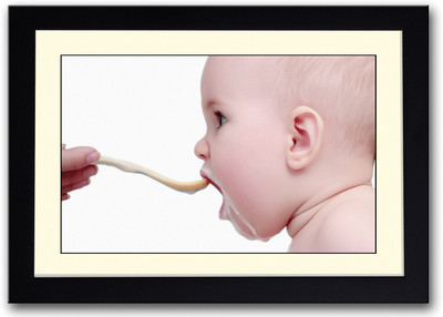 

Feeding Newborn Little Baby Fine Art Print(14 inch X 20 inch, Framed)