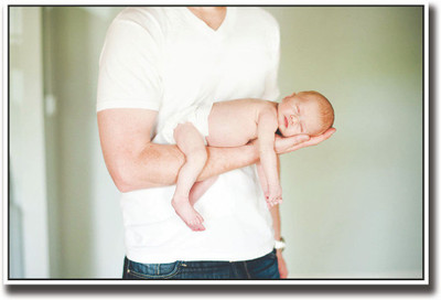 

Cute Baby sleeping on hand Fine Art Print(12 inch X 18 inch, Rolled)
