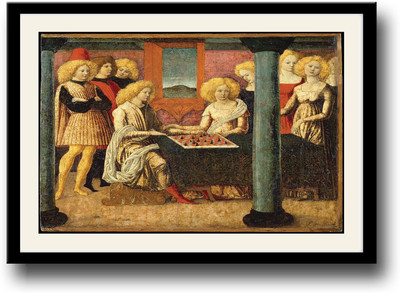 

Vintage chess painting Fine Art Print(10 inch X 14 inch, Framed)