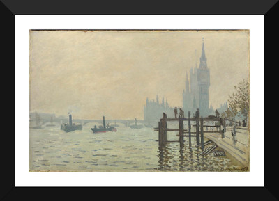 

Tallenge Old Masters Collection - The Thames Below Westminster By Claude Monet - Premium Quality A3 Size Framed Poster Paper Print(17 inch X 12 inch, Framed)