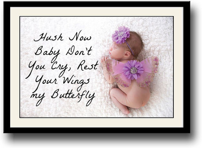 

Cute Butterfly baby Fine Art Print(10 inch X 14 inch, Framed)