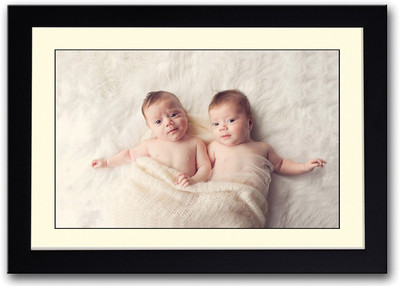 

Cute Twin Babies Fine Art Print(14 inch X 20 inch, Framed)