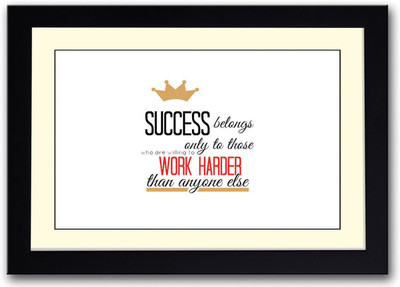 

Success Quote Fine Art Print(14 inch X 20 inch, Framed)
