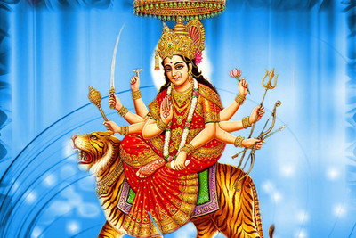 

Divine Durga Maa Blessings Paper Print(12 inch X 18 inch, Rolled)