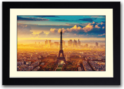 

Eiffel Tower Paris view Fine Art Print(14 inch X 20 inch, Framed)