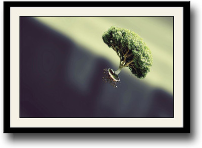 

Green tree with roots Fine Art Print(10 inch X 14 inch, Framed)