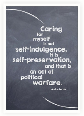 33% OFF on Caring For Myself is Self Politics Quotes Poster Paper Print(16.5 inch X 11.5 inch)