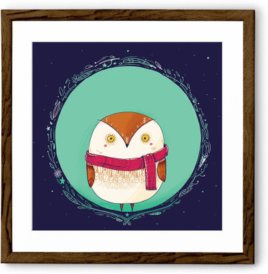 

Circle Owl Fine Art Print(24 inch X 24 inch, Framed)