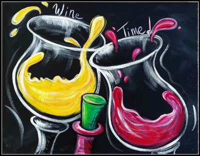 

Its Wine Time - Medium Size Ready To Frame Rolled Digital Art Print On Photographic Paper(24 inch X 18 inch, Rolled)