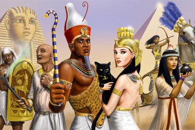 

Oshi - Egyptian Fine Art (10) Paper Print(12 inch X 18 inch, Streched)
