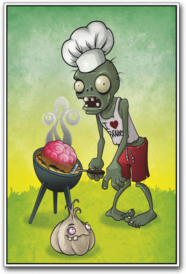 

Plant vs Zombies I love brains Paper Print(18 inch X 12 inch)