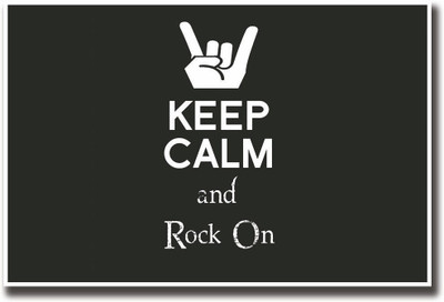 

Keep calm and rock on Fine Art Print(12 inch X 18 inch, Rolled)
