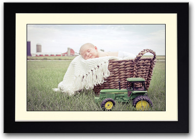 

Baby Sleeping With A Toy Tractor Fine Art Print(14 inch X 20 inch, Framed)