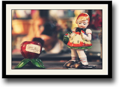 

Girl and Apple Photography Fine Art Print(10 inch X 14 inch, Framed)