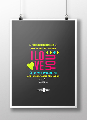

I LOVE YOU ALL THE TIME POSTER Paper Print(18 inch X 12 inch)