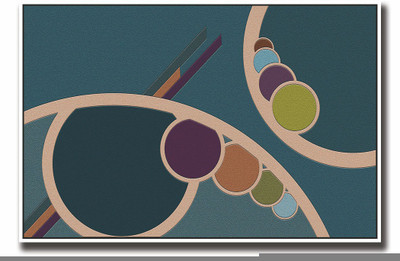 

Posterhouzz Abstract blue circles design Fine Art Print(12 inch X 18 inch, Rolled)