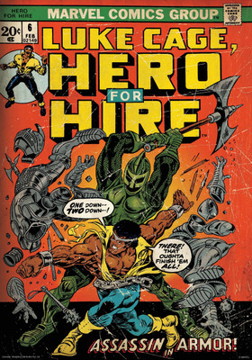 

Luke cage -hero for hire poster (Officially Licensed) Paper Print(36 inch X 24 inch, Rolled)