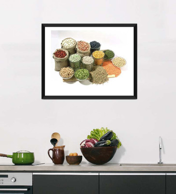 

Tallenge Art For Kitchen - Healthy Food For A Healthy Life - Framed Art Print On Photographic Paper(24 inch X 18 inch, Framed)