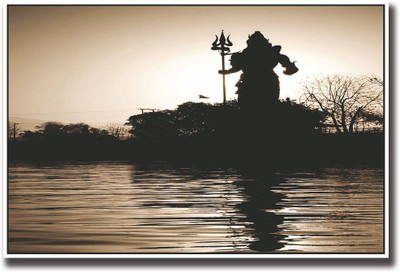 

Sunrise view of Shiva statue Fine Art Print(12 inch X 18 inch, Rolled)