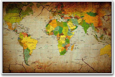

World Map Paper Print(12 inch X 18 inch)