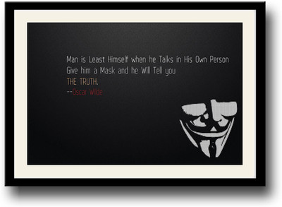 

Oscar Wilde quote Fine Art Print(10 inch X 14 inch, Framed)