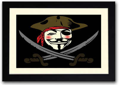 

Pirate With Swords Fine Art Print(14 inch X 20 inch, Framed)
