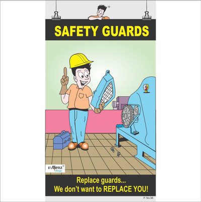 

Safety Poster-Safety Guards Paper Print(26 inch X 14.22 inch, Rolled)