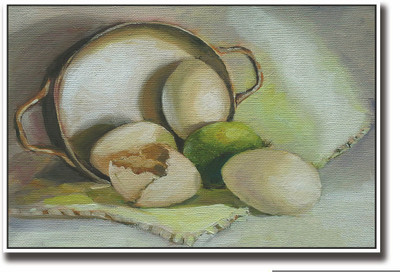 

Posterhouzz Eggs painting Fine Art Print(12 inch X 18 inch, Rolled)