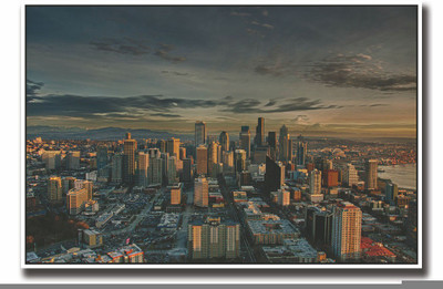 

Posterhouzz Amazing City Aerial view Fine Art Print(12 inch X 18 inch, Rolled)