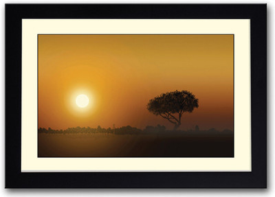 

Foggy Sunset Fine Art Print(14 inch X 20 inch, Framed)