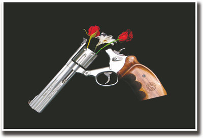 

Gun and roses Fine Art Print(12 inch X 18 inch, Rolled)