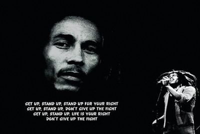

Quote Bob Marley Get Up 12x18 inches Fine Art Print(12 inch X 18 inch)