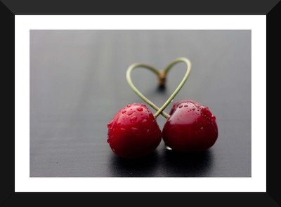 

Tallenge - Valentine’s Day Gift - Cherry for your Love - Premium Quality A3 Size Framed Poster Paper Print(17 inch X 12 inch, Framed)