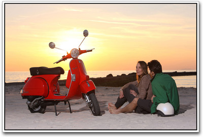 

Red Vespa Paper Print(12 inch X 18 inch)