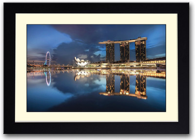 Artistic City View Fine Art Print(14 inch X 20 inch, Framed)