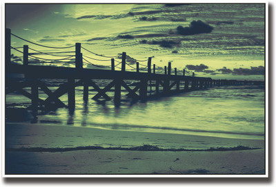 

Beautiful dock and sky Fine Art Print(12 inch X 18 inch, Rolled)