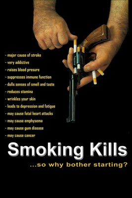 

Oshi - Smoking Kills…so why bother starting Paper Print(18 inch X 12 inch, Streched)