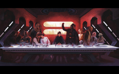 

Movie Star Wars Last Supper Robocop HD Wallpaper Background Paper Print(12 inch X 18 inch, Rolled)