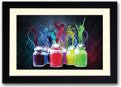 

Paint Dancers Abstract Fine Art Print(14 inch X 20 inch, Framed)