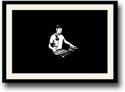 

DJ playing Music Fine Art Print(10 inch X 14 inch, Framed)
