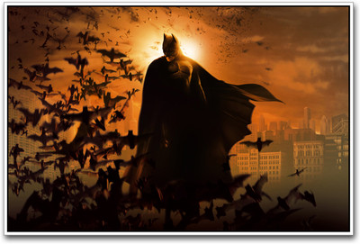 

Batman surrounded by bats Paper Print(12 inch X 18 inch)