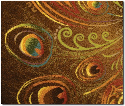 75% OFF on Stybuzz Brown Peacock Feather Painting Frameless Canvas Art(22 inch X 18 inch)