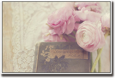 

Vintage book and pink flower Fine Art Print(12 inch X 18 inch, Rolled)
