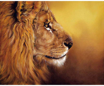 

King of the Jungle - Medium Size Ready To Frame Rolled Digital Art Print On Photographic Paper(24 inch X 18 inch, Rolled)